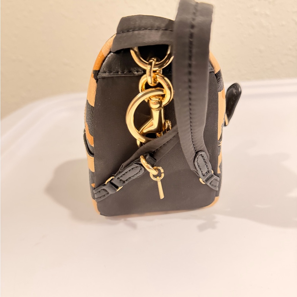 Coach Leopard Print Mini Backpack Charm With Blac… - image 4